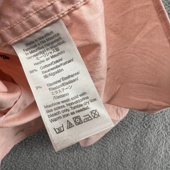 J Crew Shirt Men's medium Pink Flex Fishbone Graphic All over Casual Mercantile - Picture 12 of 14